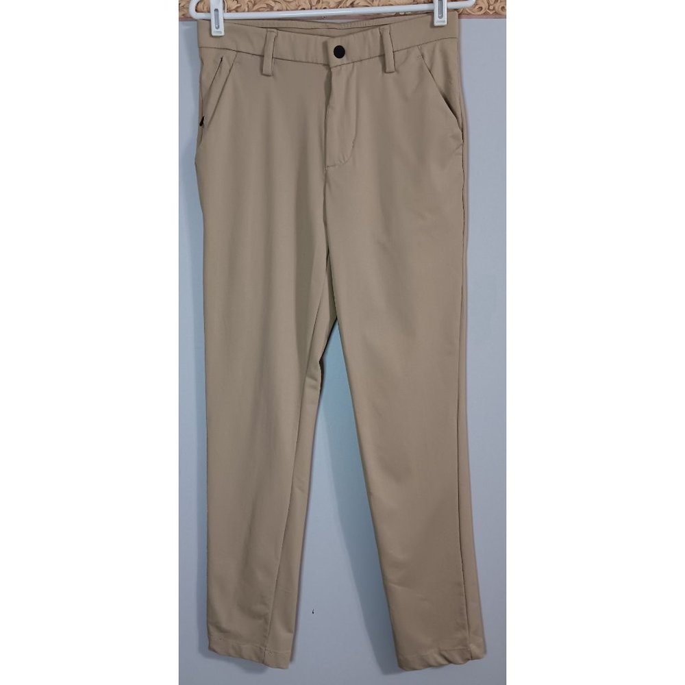 Stylus 30x32 Tan Flat Stretch Athleisure Business Event Occasion Straight Pants